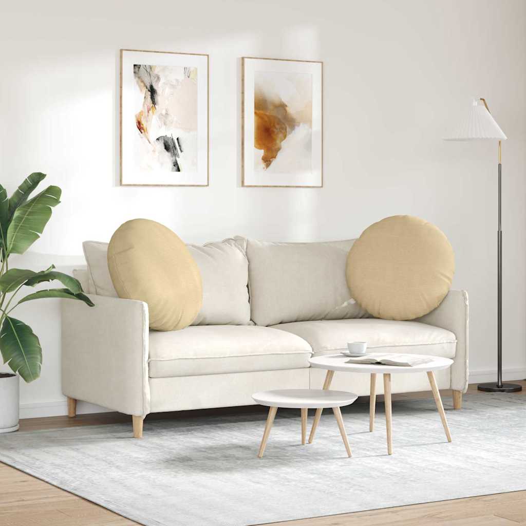 vidaXL Poduszki na siedziska 2 pcs Szary zielony Ø 80 cm