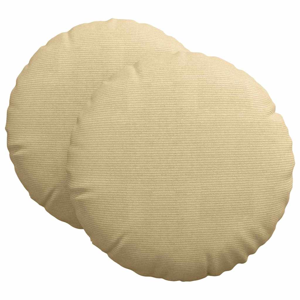 vidaXL Poduszki na siedziska 2 pcs Szary zielony Ø 80 cm