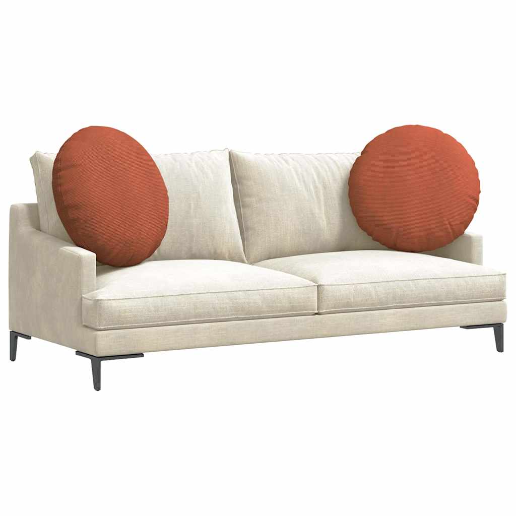 vidaXL Poduszki na siedziska 2 pcs Czerwono-pomarańczowy Ø 80 cm