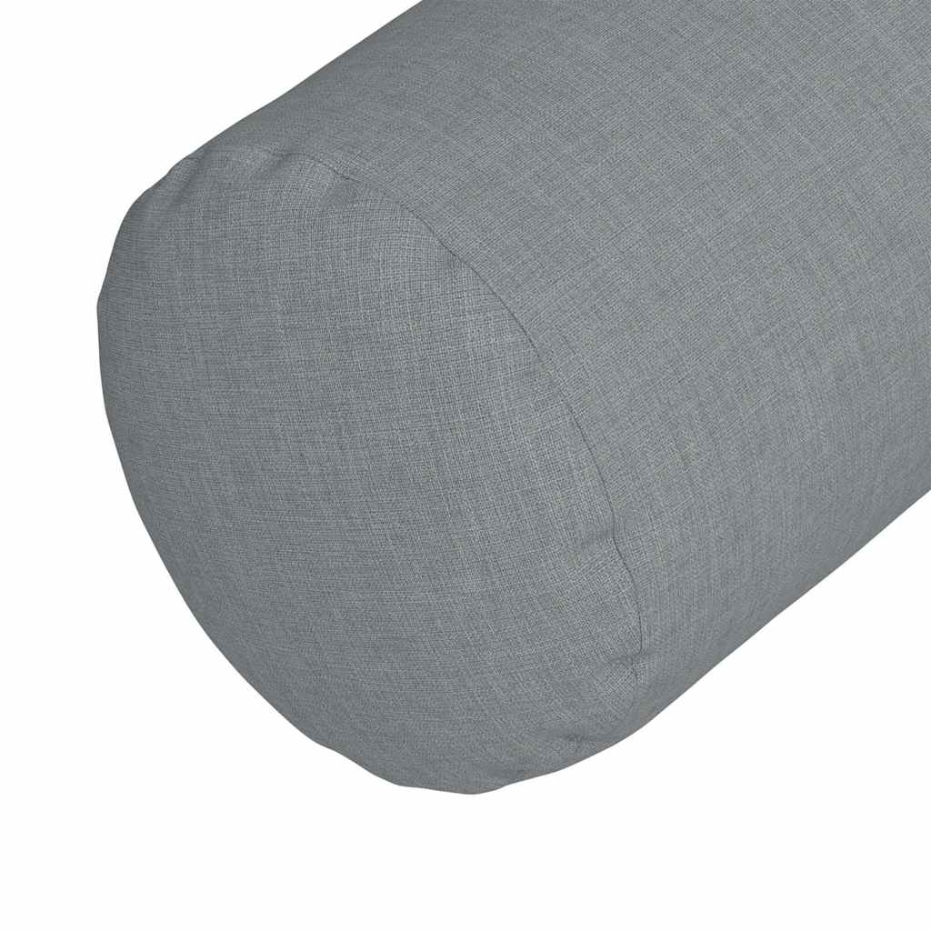 vidaXL Poduszki Wałkowe 2 pcs Jasnoszary Ø 15 x 40 cm tkanina