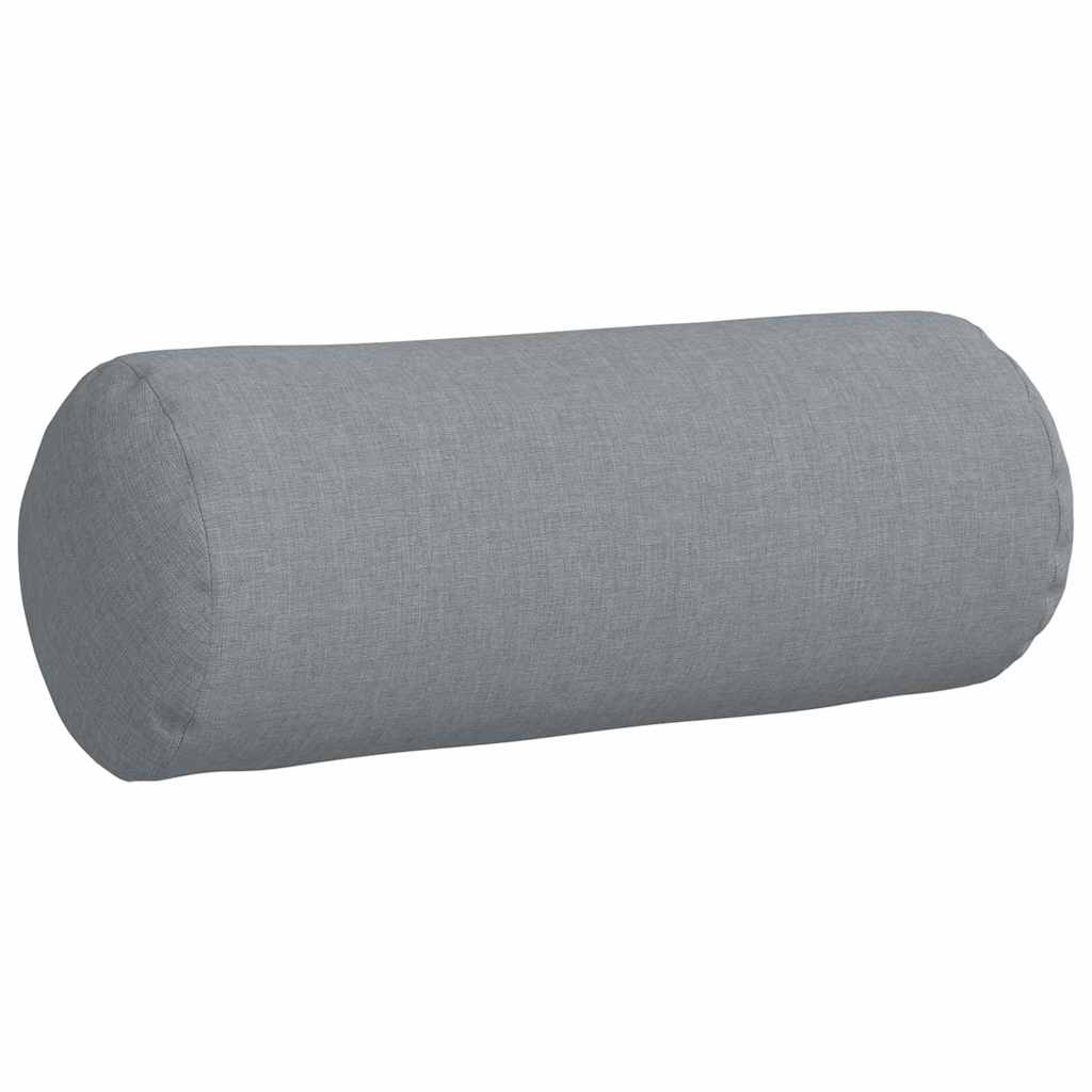 vidaXL Poduszki Wałkowe 2 pcs Jasnoszary Ø 15 x 40 cm tkanina