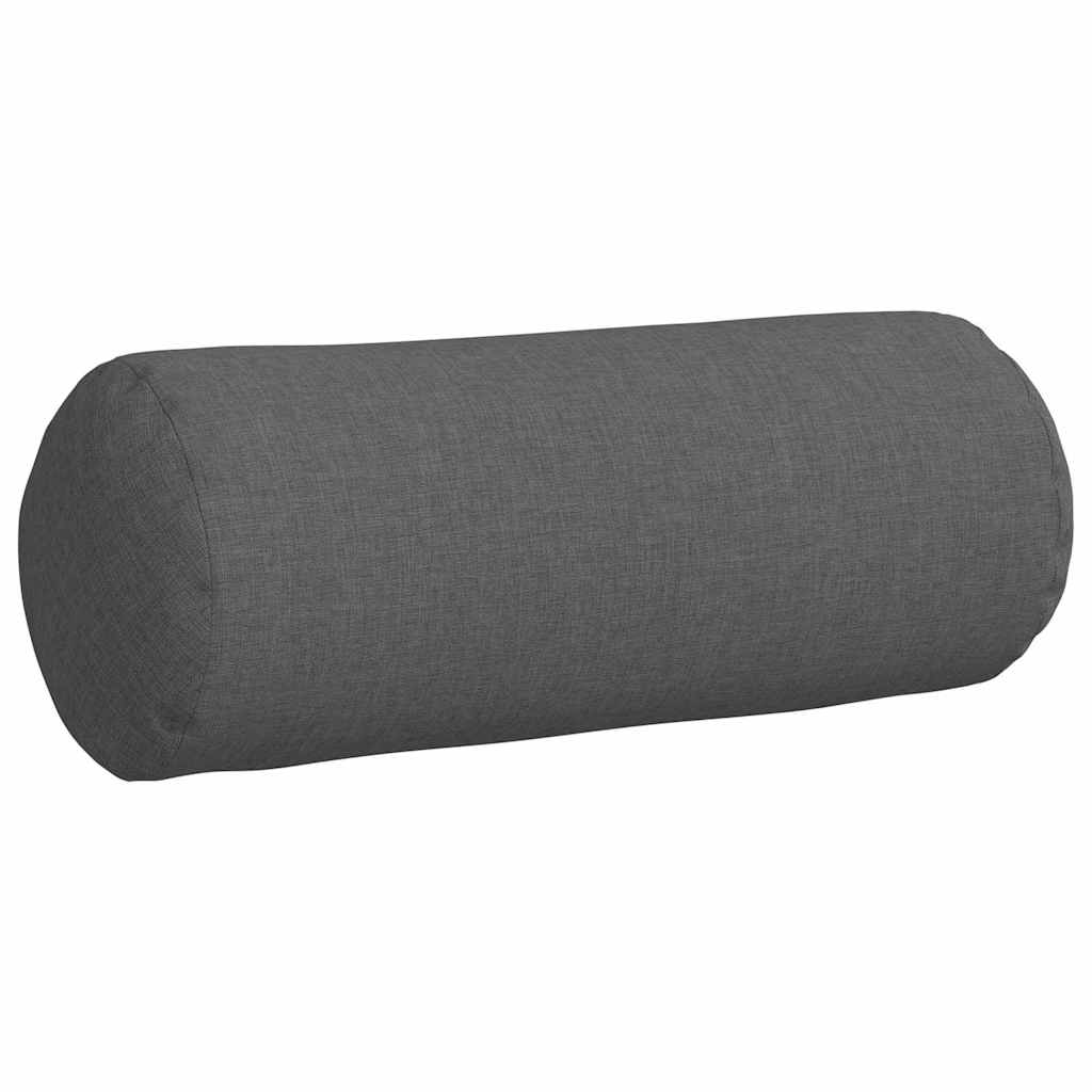 vidaXL Poduszki Wałkowe 2 pcs Ciemnoszary Ø 15 x 40 cm tkanina