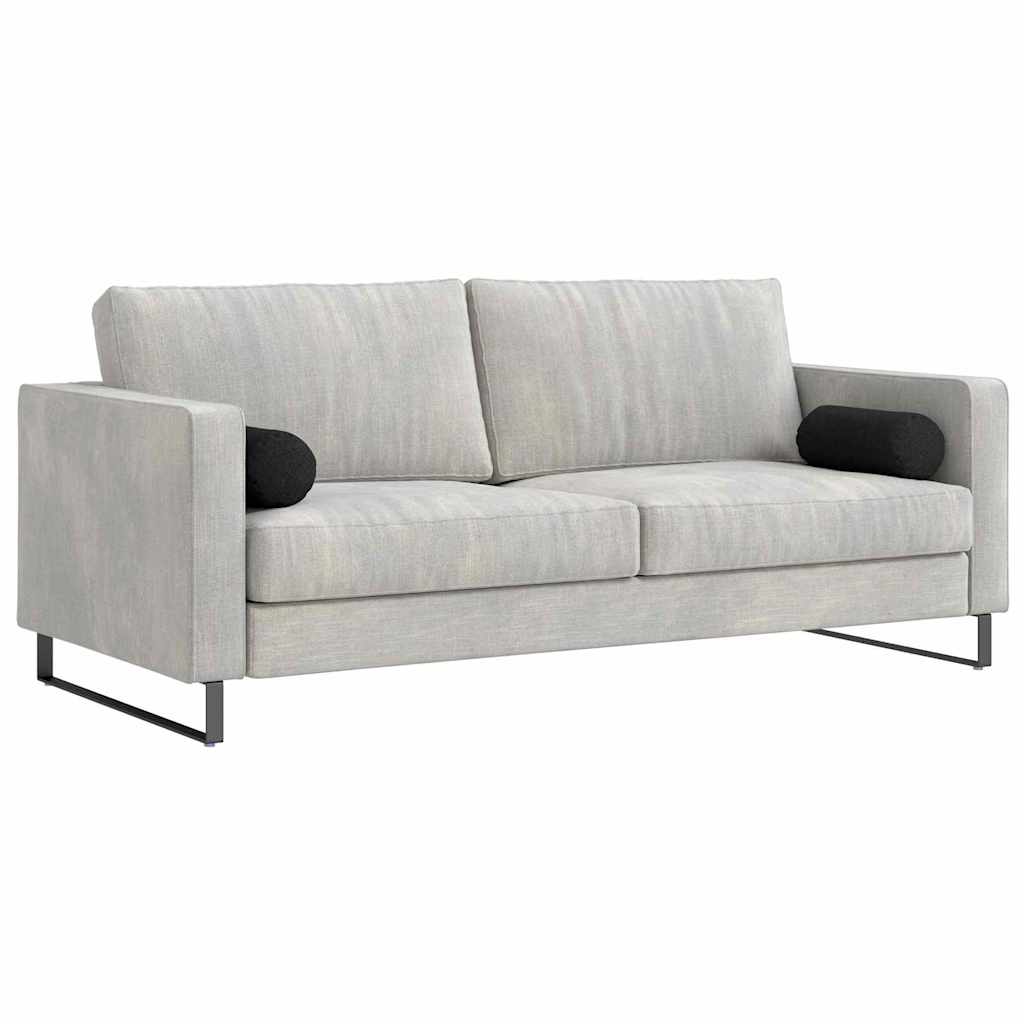 vidaXL Poduszki Wałkowe 2 pcs Czarny Ø 15 x 40 cm tkanina