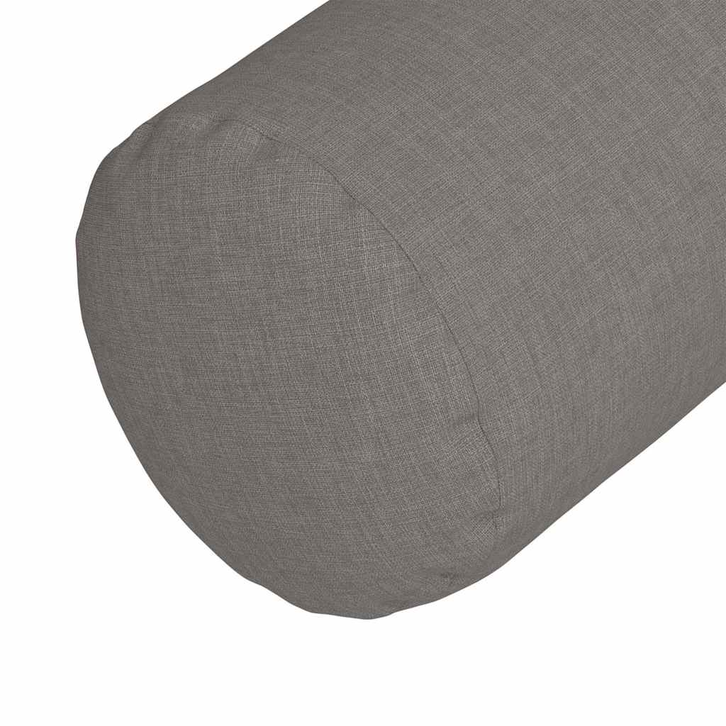 vidaXL Poduszki Wałkowe 2 pcs Ciemnoszary Ø 15 x 40 cm tkanina