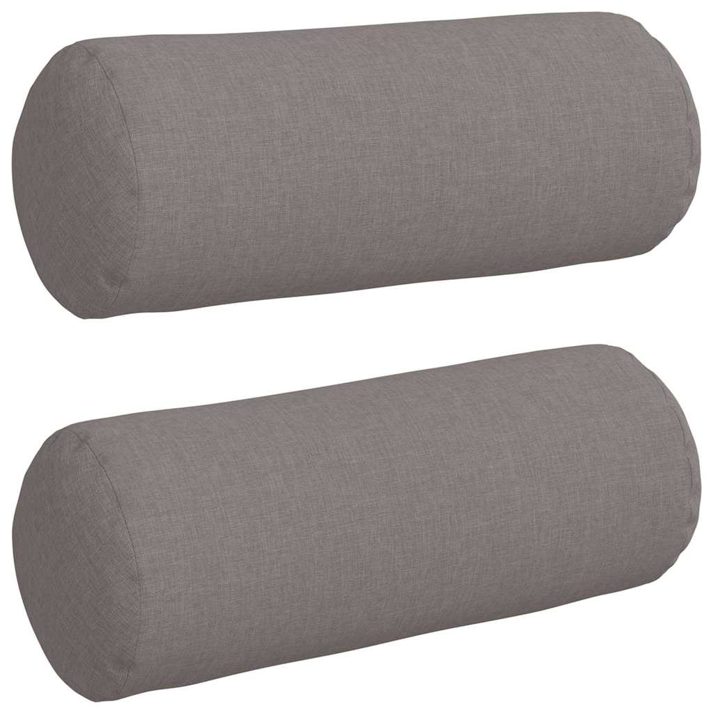 vidaXL Poduszki Wałkowe 2 pcs Ciemnoszary Ø 15 x 40 cm tkanina