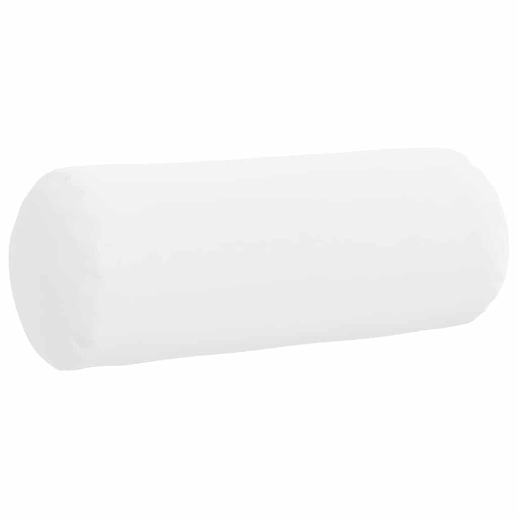 vidaXL Poduszki Wałkowe 2 pcs Biały Ø 15 x 40 cm tkanina