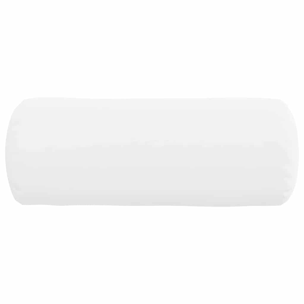 vidaXL Poduszki Wałkowe 2 pcs Biały Ø 15 x 40 cm tkanina