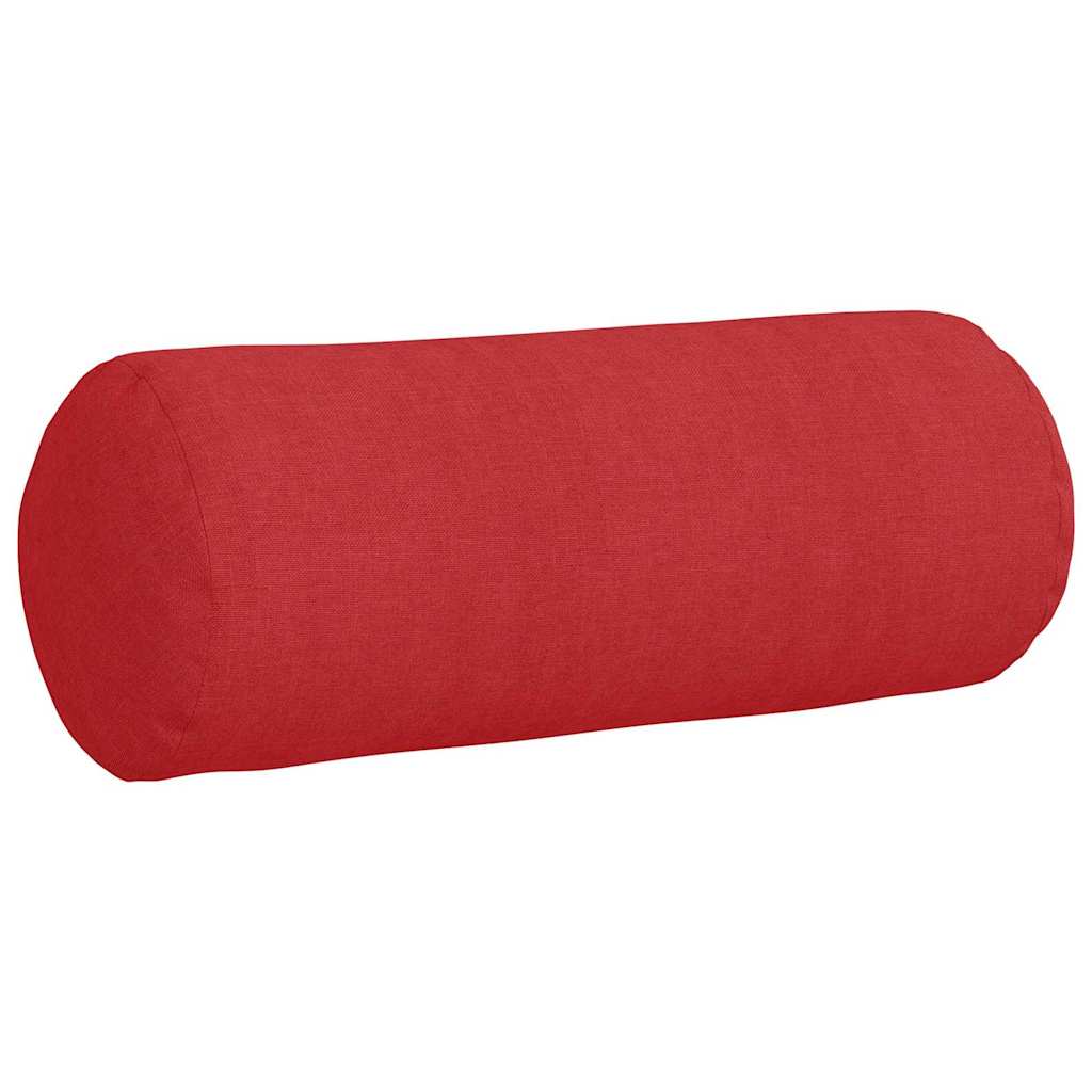 vidaXL Poduszki Wałkowe 2 pcs Czerwony Ø 15 x 40 cm tkanina