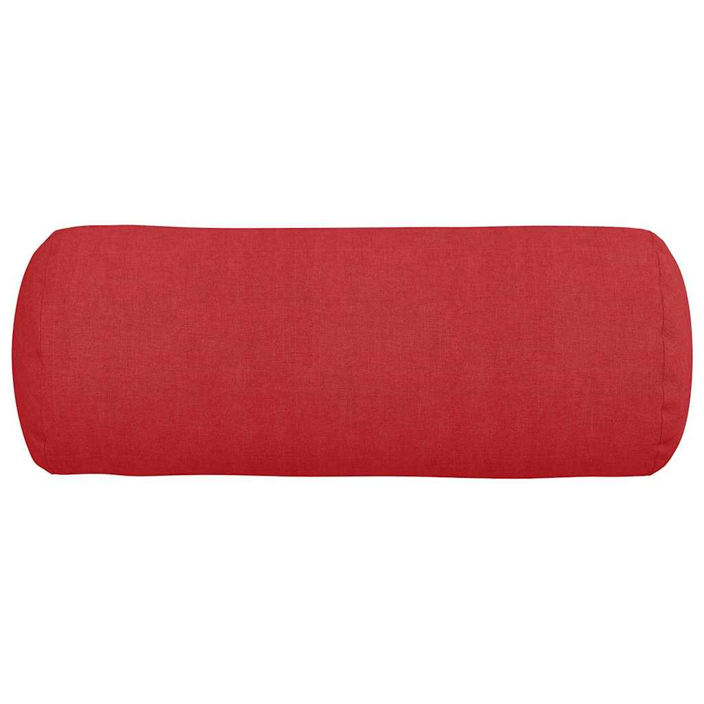vidaXL Poduszki Wałkowe 2 pcs Czerwony Ø 15 x 40 cm tkanina