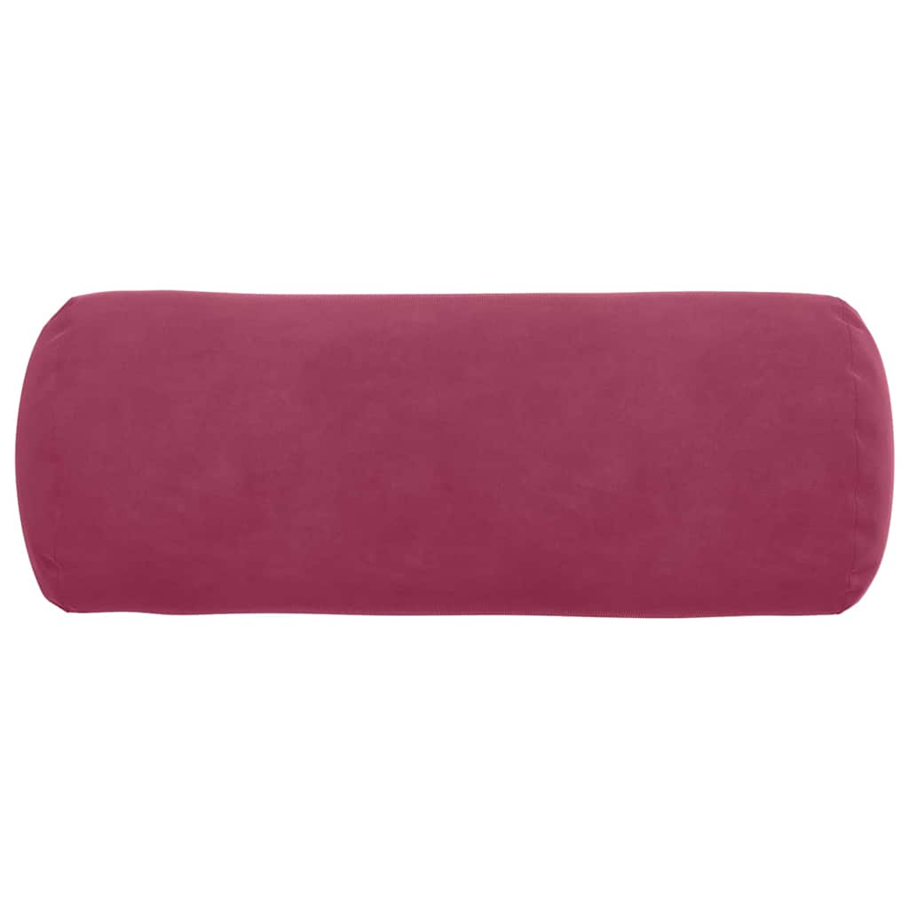 vidaXL Poduszki Wałkowe 2 pcs Czerwone wino Ø 15 x 40 cm