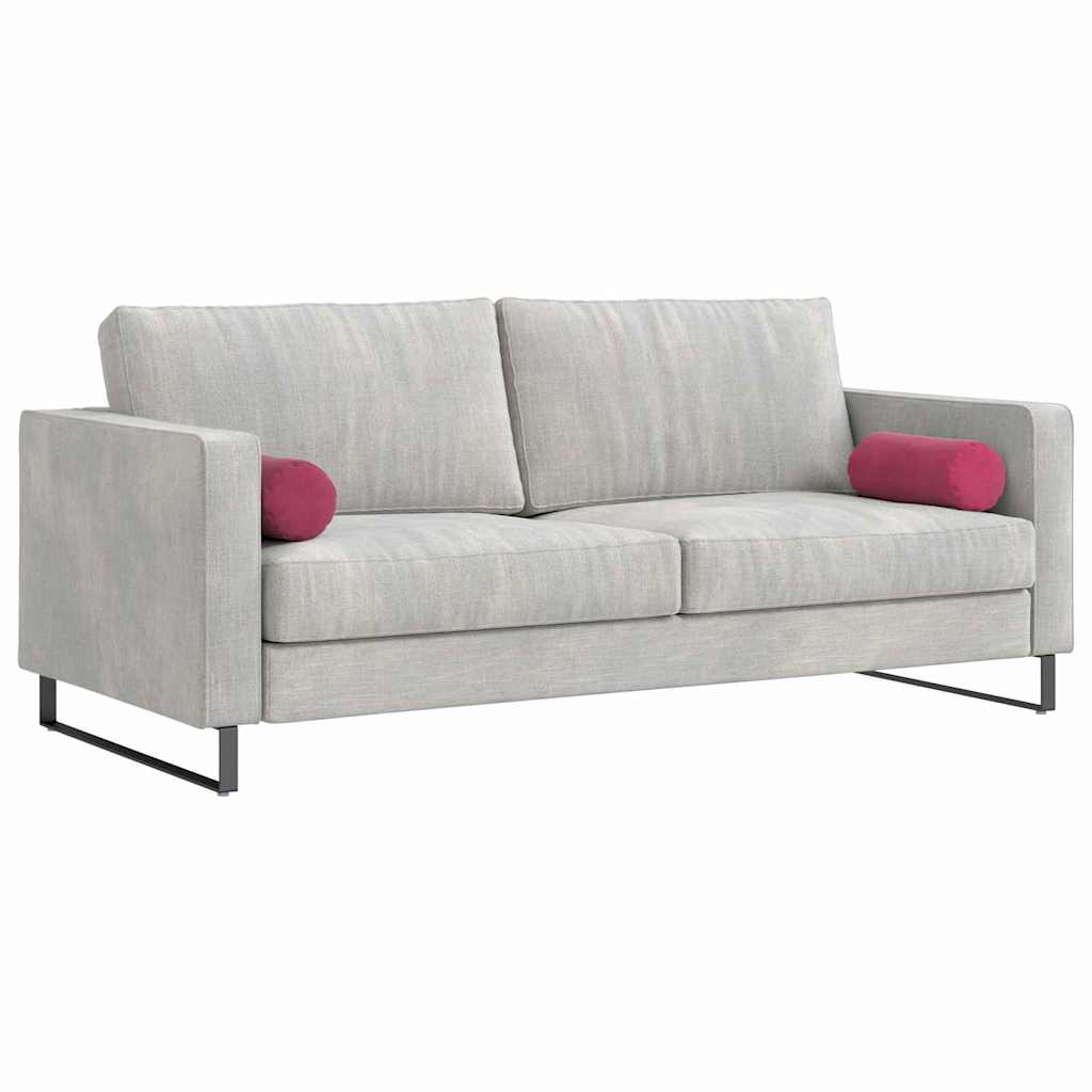 vidaXL Poduszki Wałkowe 2 pcs Czerwone wino Ø 15 x 40 cm