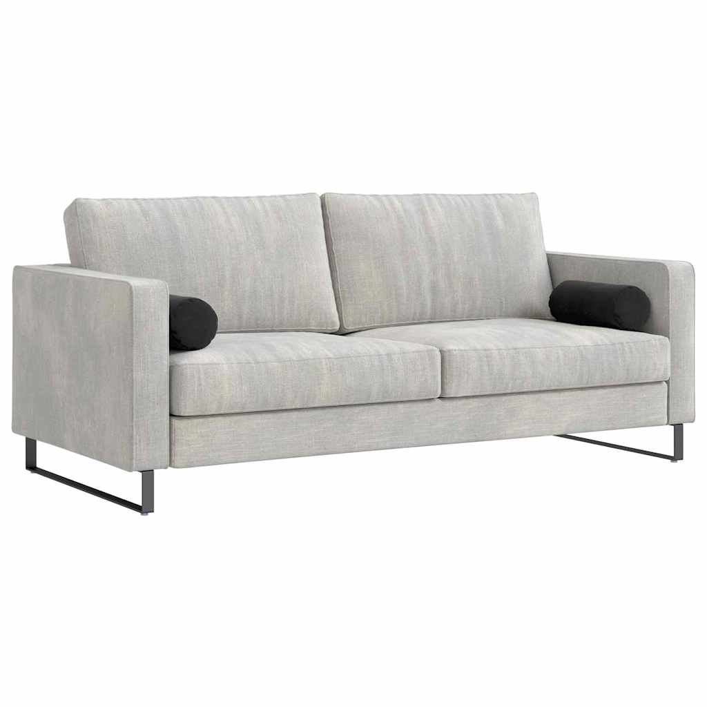 vidaXL Poduszki Wałkowe 2 pcs Czarny Ø 15 x 40 cm Tkanina sztruksowa