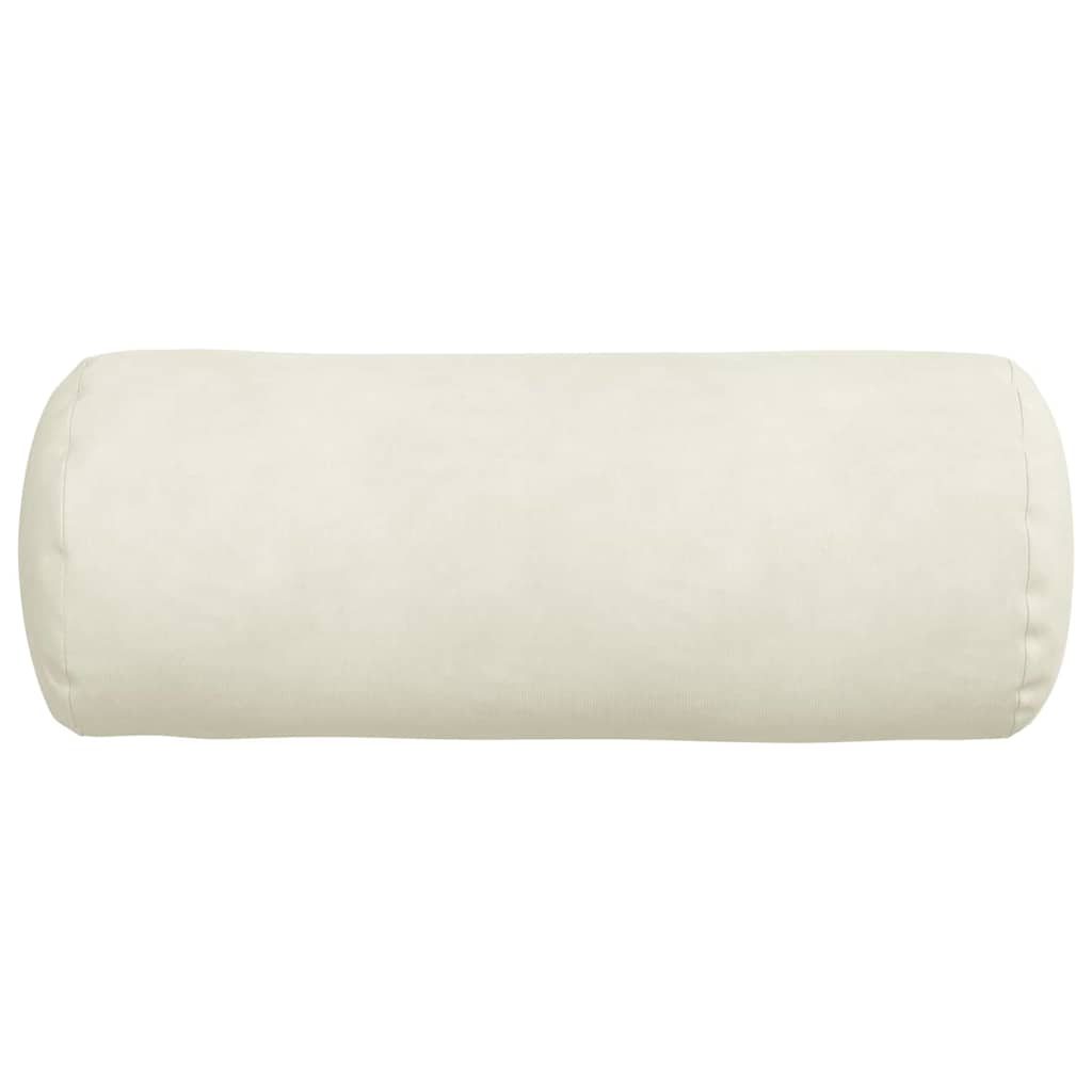 vidaXL Poduszki Wałkowe 2 pcs Kremowy Ø 15 x 40 cm Tkanina sztruksowa