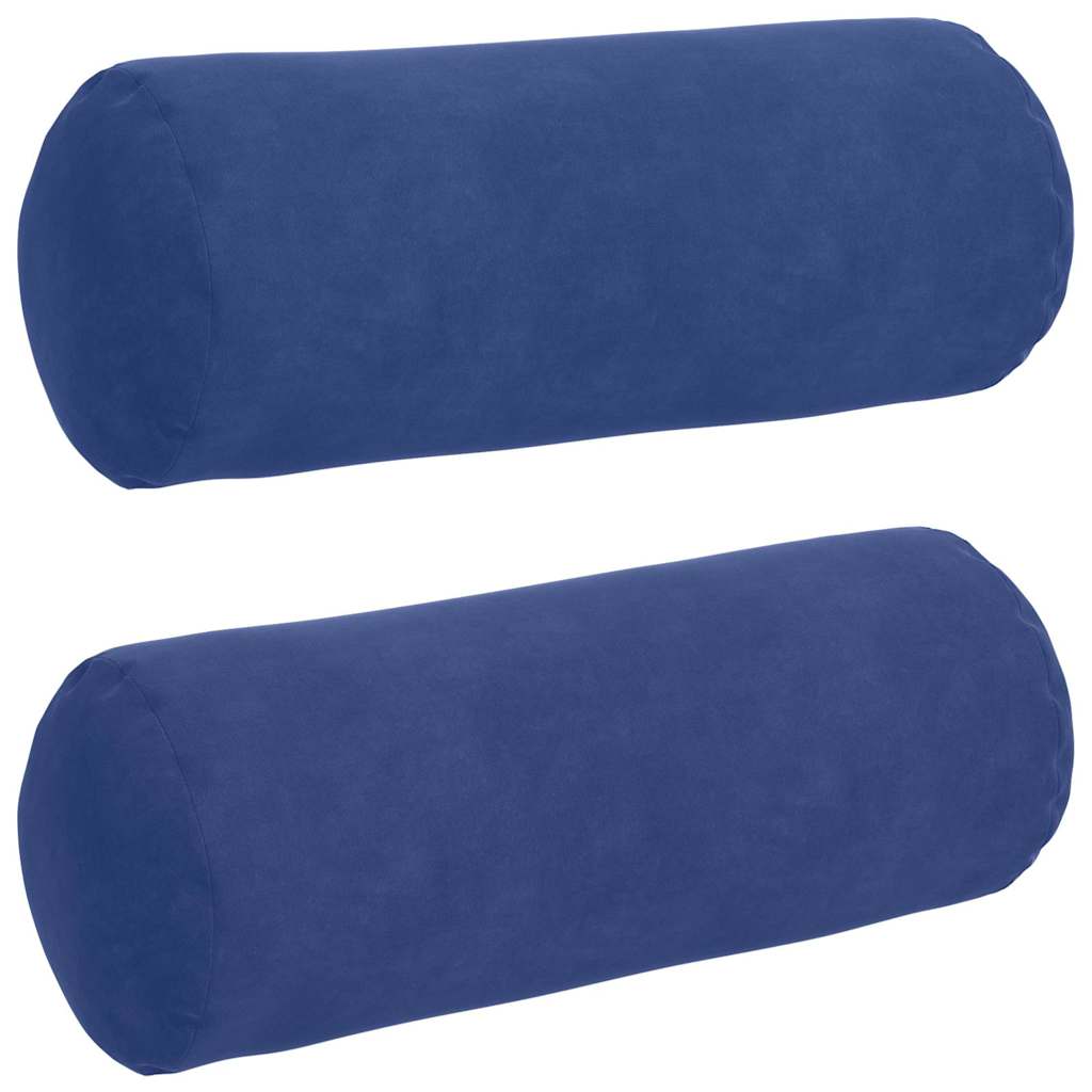vidaXL Poduszki Wałkowe 2 pcs Niebieski policyjny Ø 15 x 40 cm
