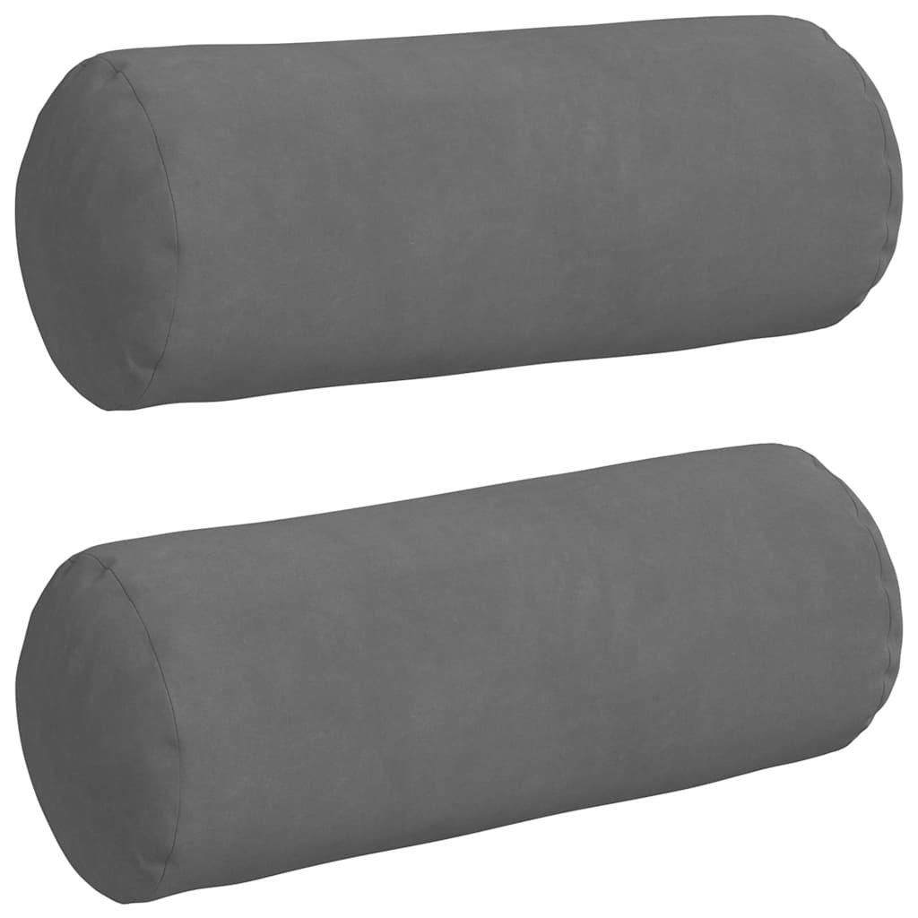 vidaXL Poduszki Wałkowe 2 pcs Ciemnoszary Ø 15 x 40 cm