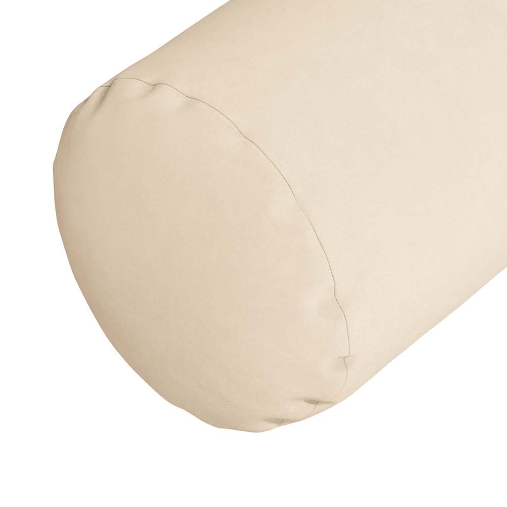 vidaXL Poduszki Wałkowe 2 pcs Beżowy Ø 15 x 40 cm Tkanina mikrofibrowa
