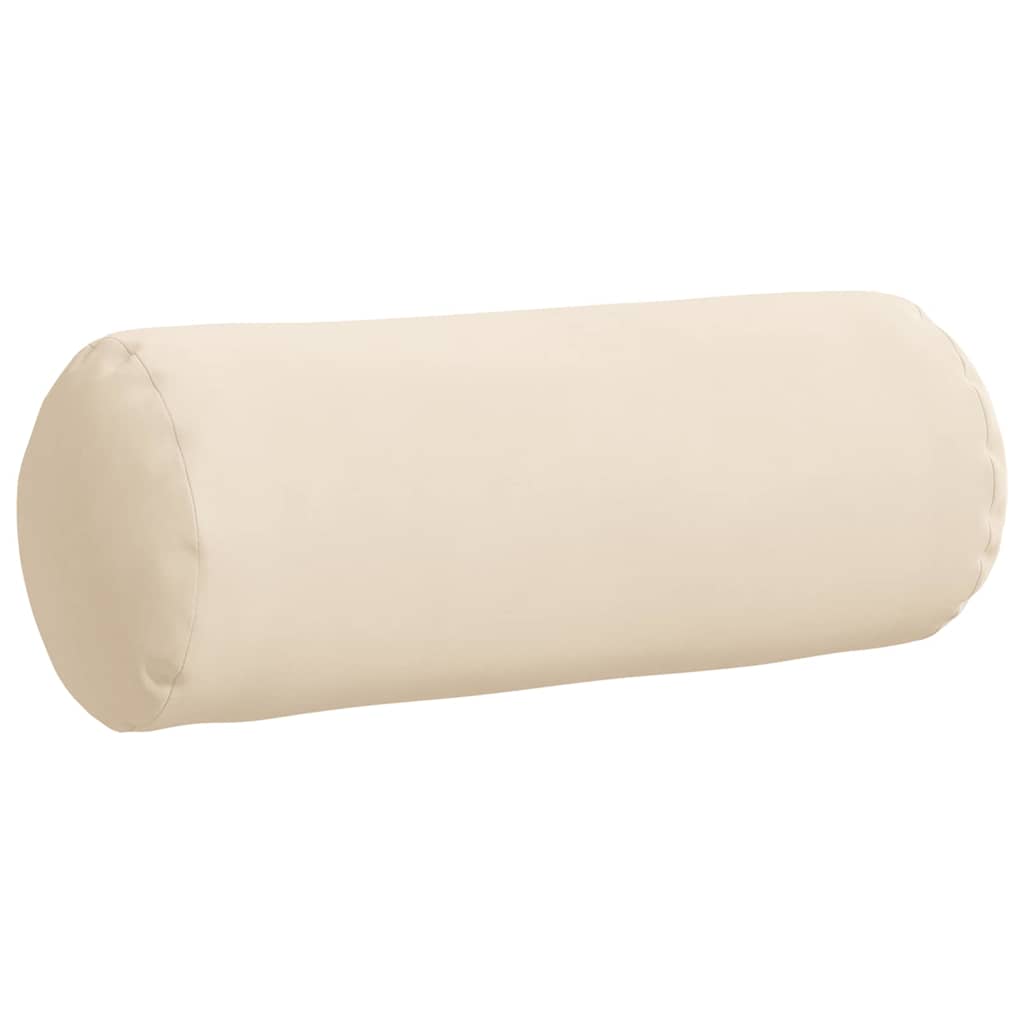 vidaXL Poduszki Wałkowe 2 pcs Beżowy Ø 15 x 40 cm Tkanina mikrofibrowa