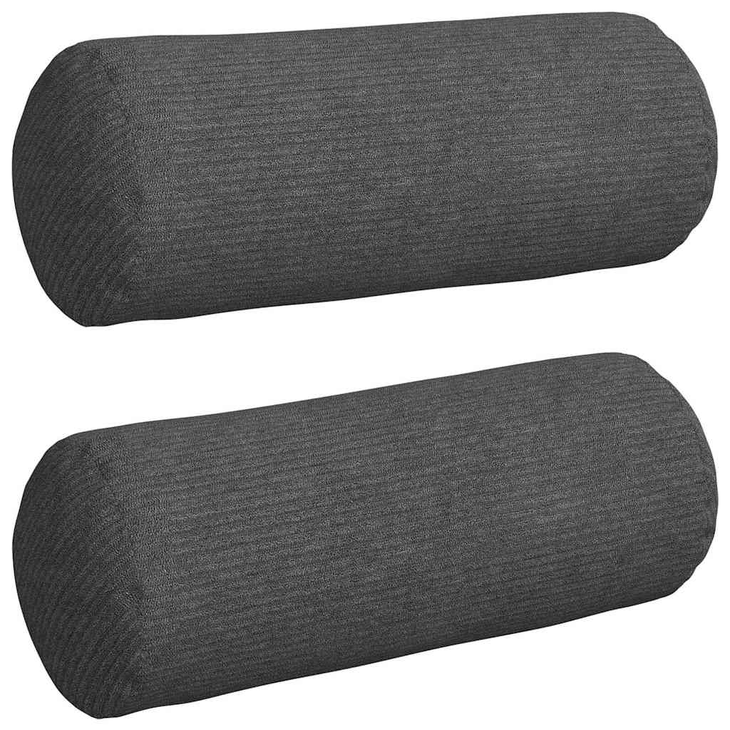 vidaXL Poduszki Wałkowe 2 pcs Ciemnoszary Ø 15 x 40 cm