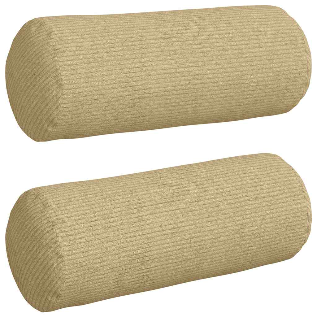 vidaXL Poduszki Wałkowe 2 pcs Szary zielony Ø 15 x 40 cm