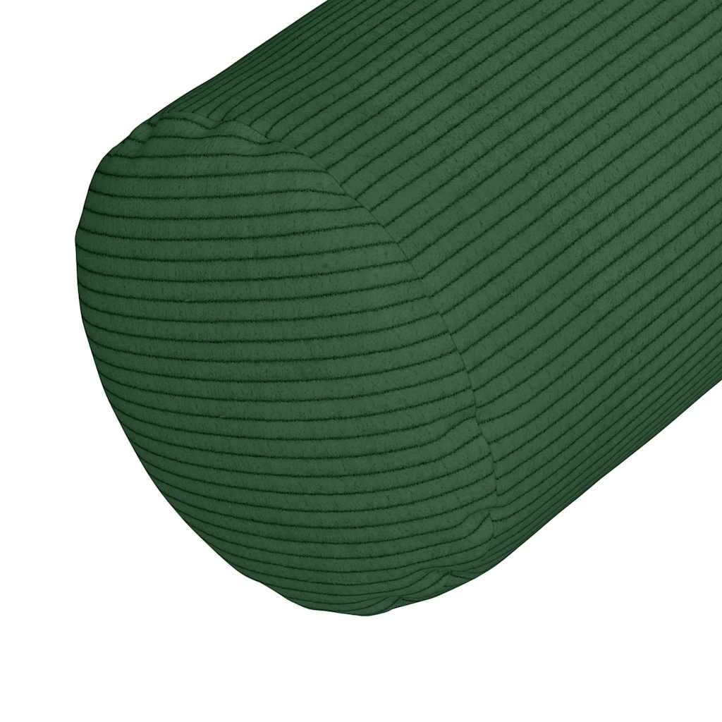 vidaXL Poduszki Wałkowe 2 pcs Ciemna zieleń Ø 15 x 40 cm