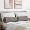 vidaXL Poduszki Wałkowe 2 pcs Ciemnoszary Ø 25 x 70 cm tkanina