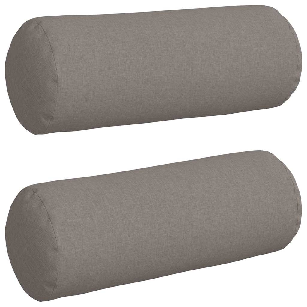 vidaXL Poduszki Wałkowe 2 pcs Ciemnoszary Ø 25 x 70 cm tkanina