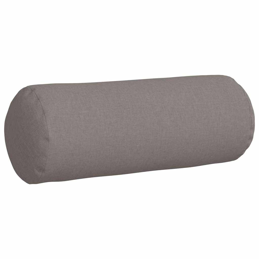 vidaXL Poduszki Wałkowe 2 pcs Ciemnoszary Ø 25 x 70 cm tkanina