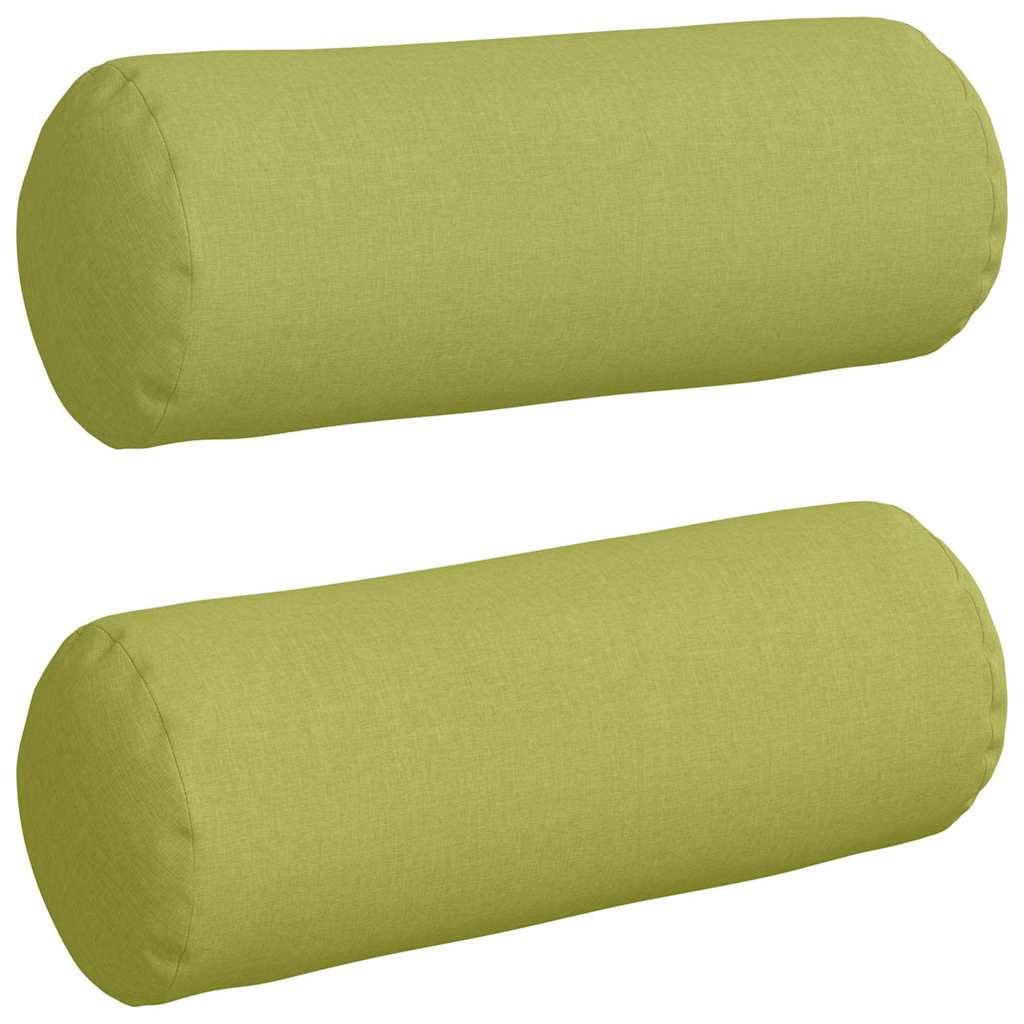 vidaXL Poduszki Wałkowe 2 pcs Jasnozielony Ø 25 x 70 cm tkanina