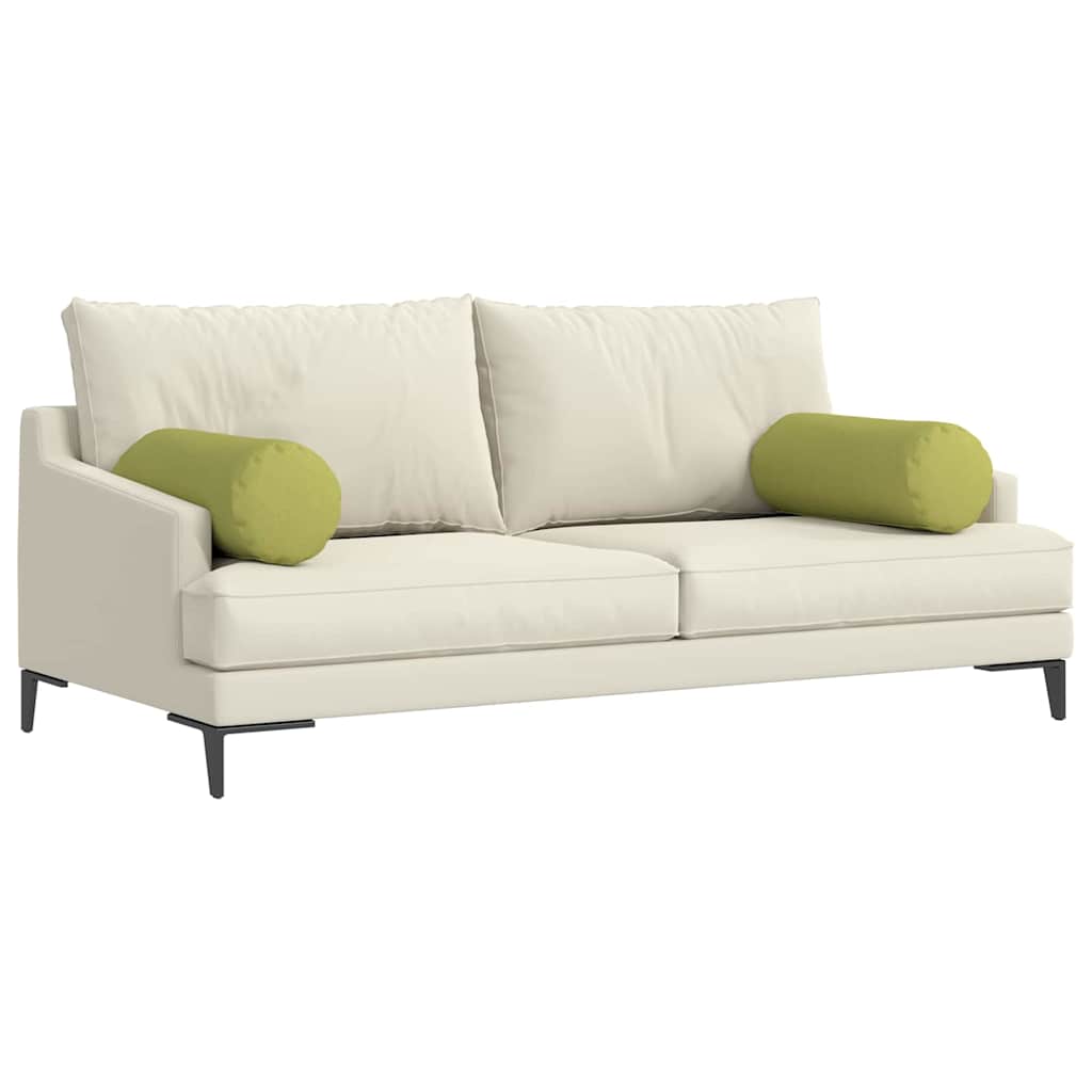 vidaXL Poduszki Wałkowe 2 pcs Jasnozielony Ø 25 x 70 cm tkanina