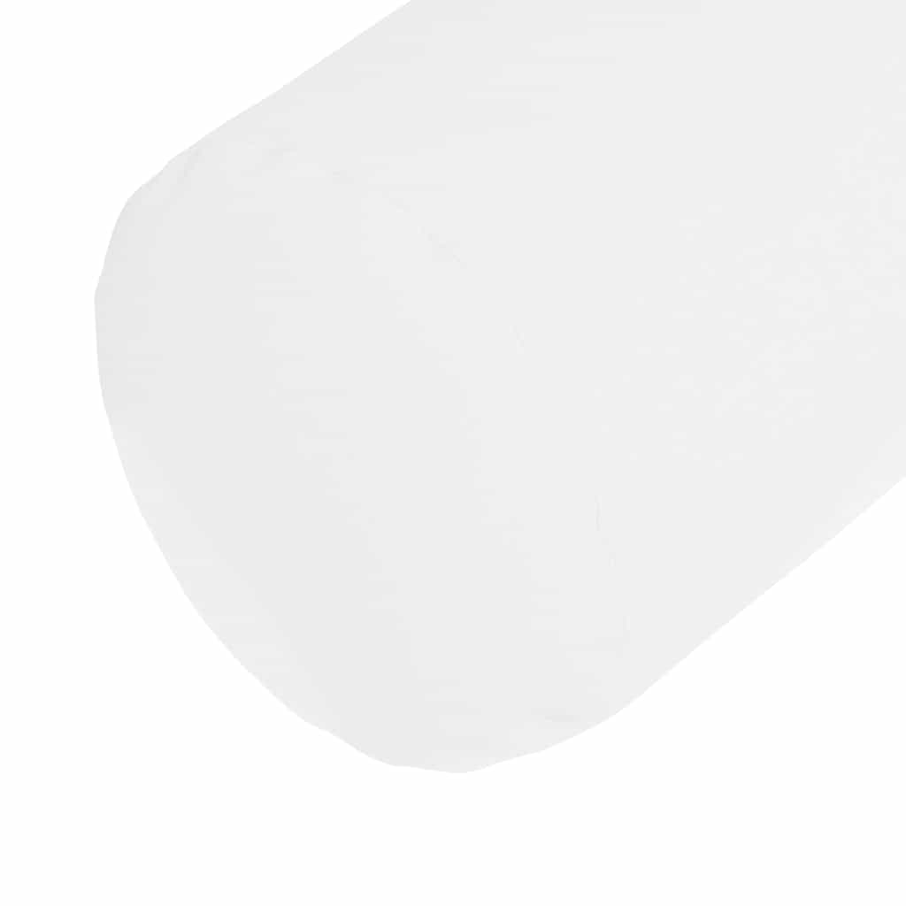vidaXL Poduszki Wałkowe 2 pcs Biały Ø 25 x 70 cm tkanina