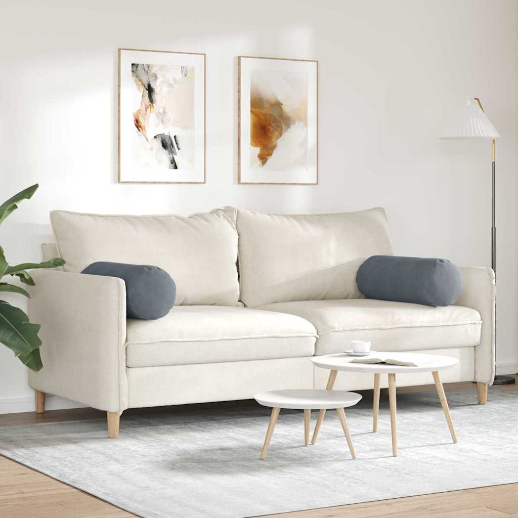 vidaXL Poduszki Wałkowe 2 pcs Ciemnoszary Ø 25 x 70 cm
