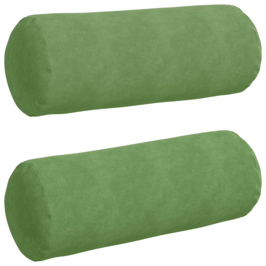 vidaXL Poduszki Wałkowe 2 pcs Jasnozielony Ø 25 x 70 cm