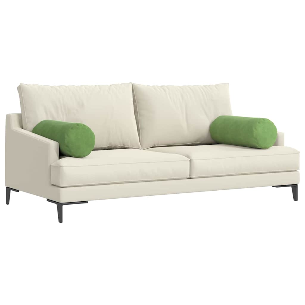 vidaXL Poduszki Wałkowe 2 pcs Jasnozielony Ø 25 x 70 cm