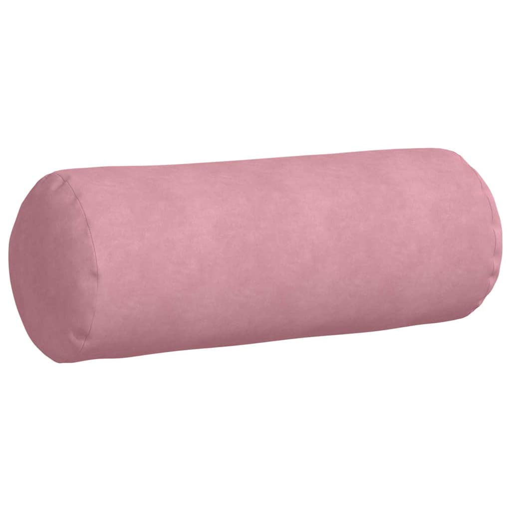 vidaXL Poduszki Wałkowe 2 pcs Różowy Ø 25 x 70 cm Tkanina sztruksowa