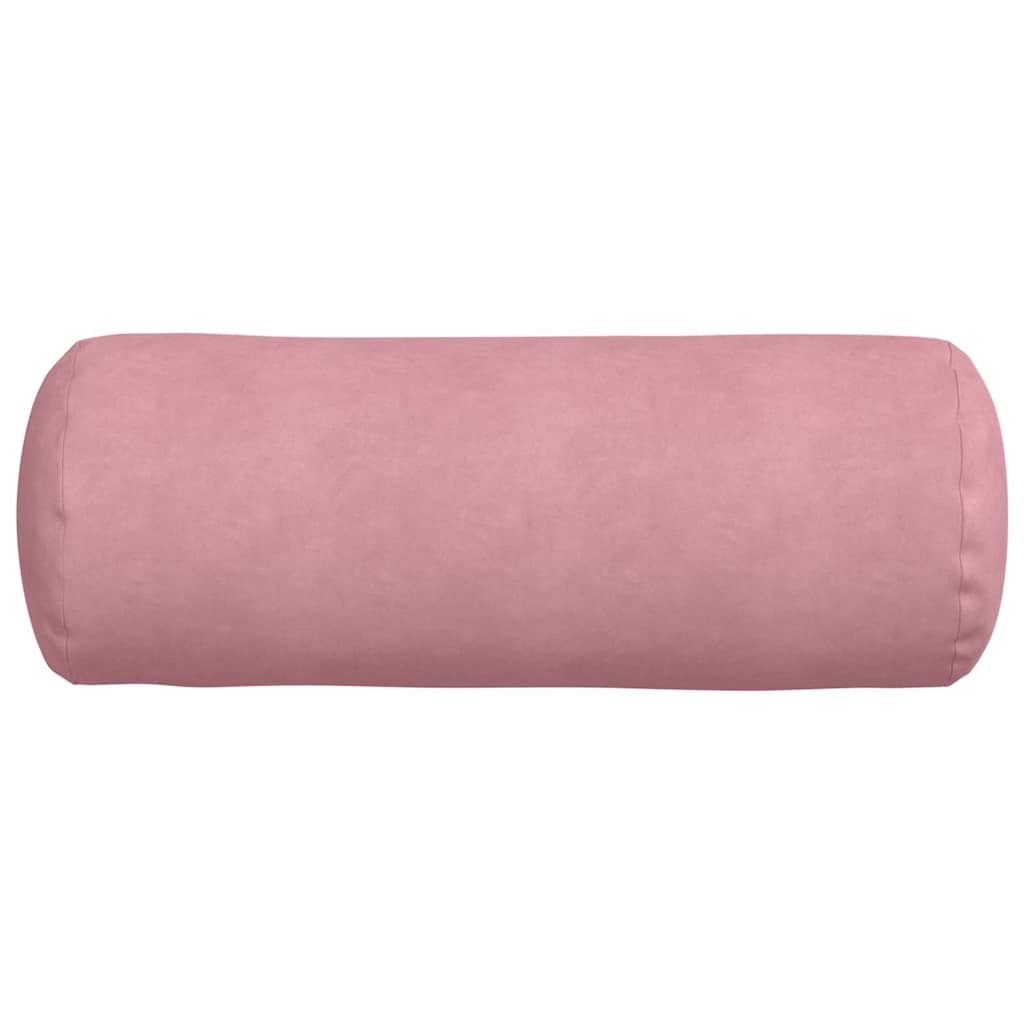 vidaXL Poduszki Wałkowe 2 pcs Różowy Ø 25 x 70 cm Tkanina sztruksowa