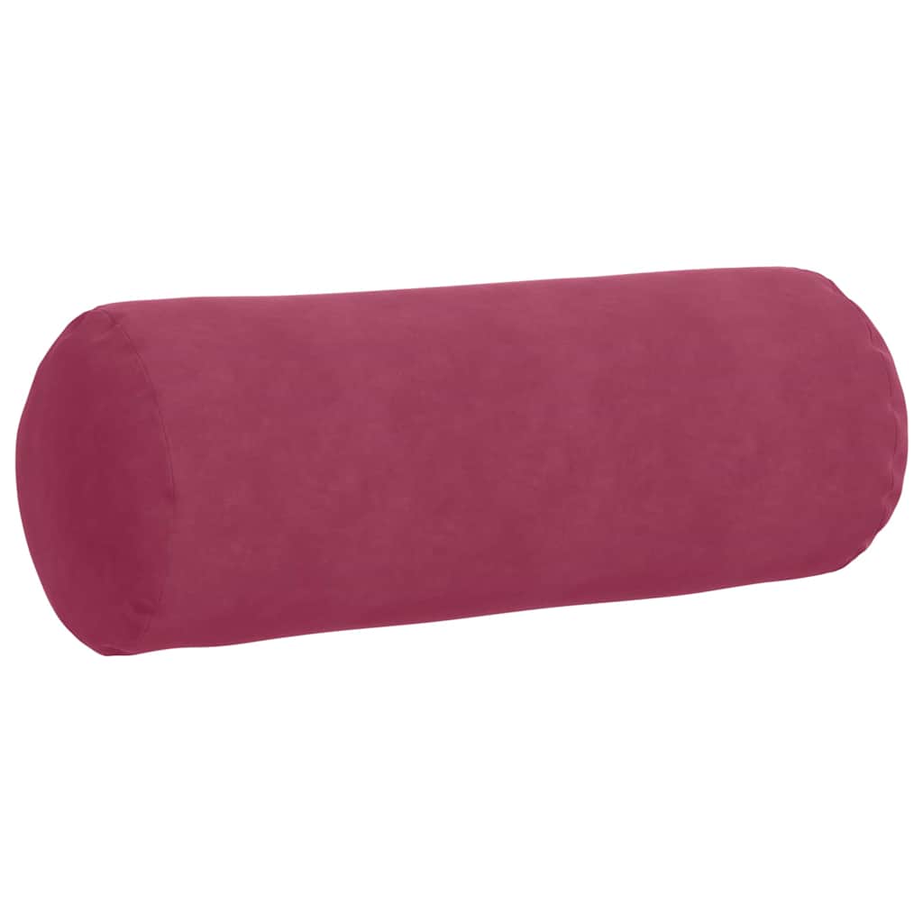 vidaXL Poduszki Wałkowe 2 pcs Czerwone wino Ø 25 x 70 cm