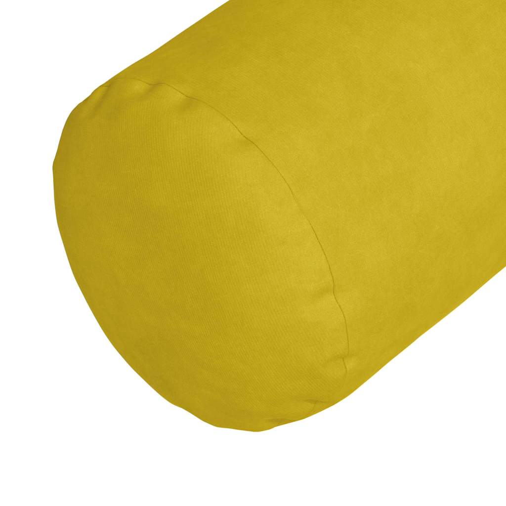 vidaXL Poduszki Wałkowe 2 pcs Żółty Ø 25 x 70 cm Tkanina sztruksowa