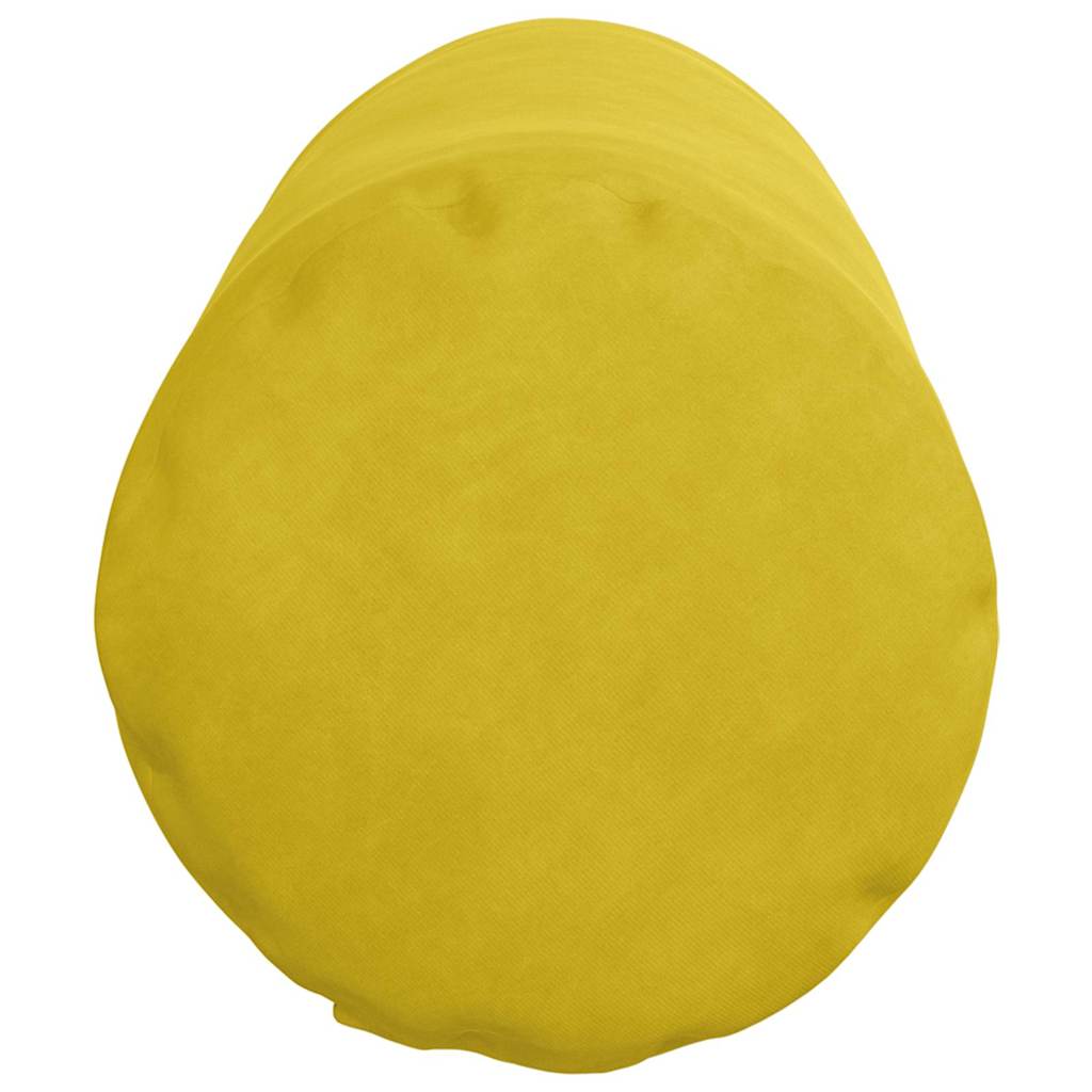 vidaXL Poduszki Wałkowe 2 pcs Żółty Ø 25 x 70 cm Tkanina sztruksowa