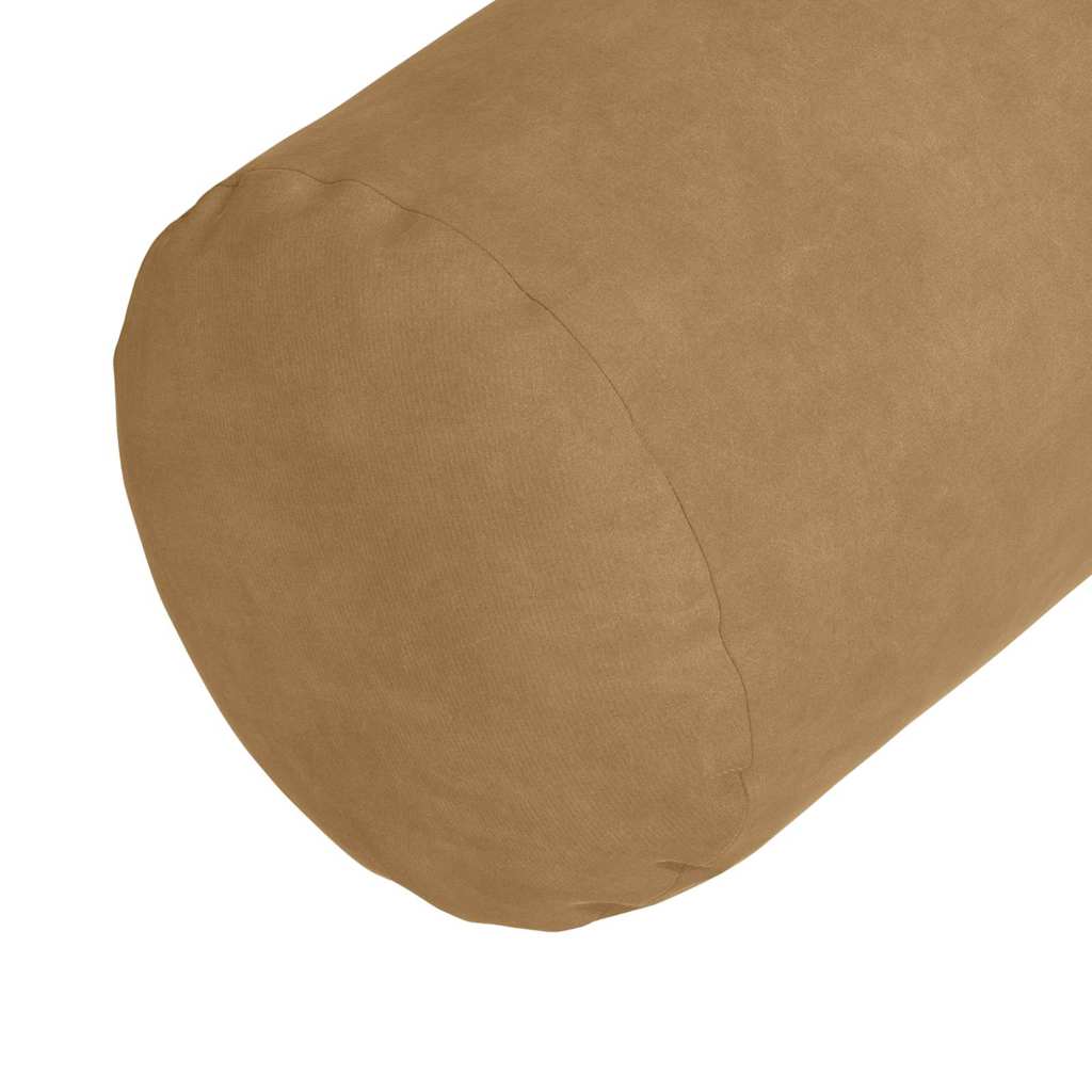 vidaXL Poduszki Wałkowe 2 pcs Brązowy Ø 25 x 70 cm Tkanina sztruksowa