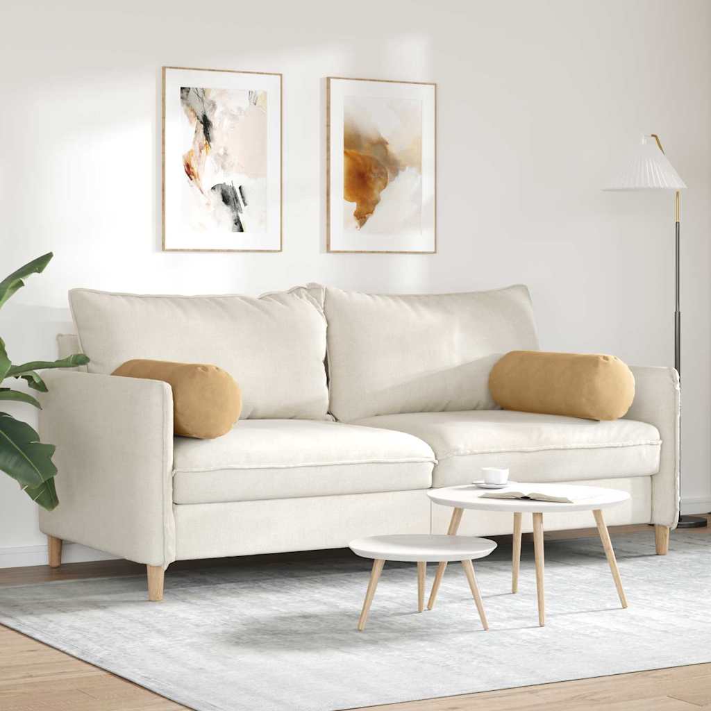 vidaXL Poduszki Wałkowe 2 pcs Brązowy Ø 25 x 70 cm Tkanina sztruksowa