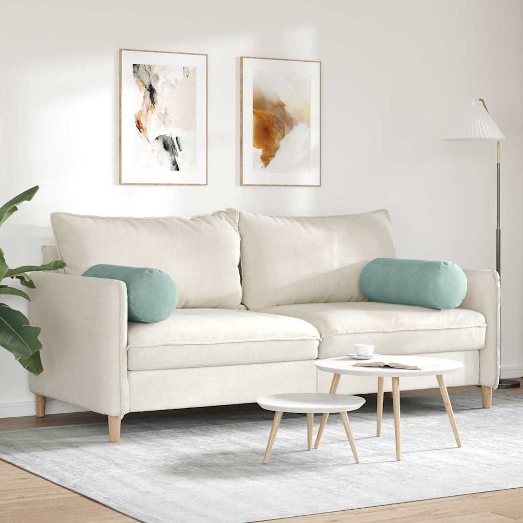 vidaXL Poduszki Wałkowe 2 pcs Zielony morski Ø 25 x 70 cm