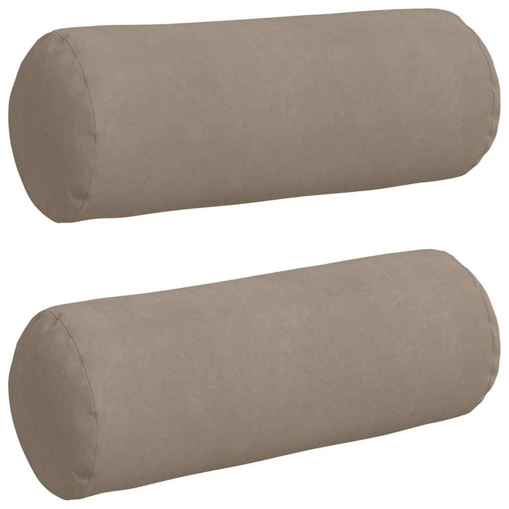vidaXL Poduszki Wałkowe 2 pcs Ciemnoszary Ø 25 x 70 cm