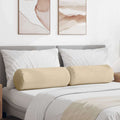 vidaXL Poduszki Wałkowe 2 pcs Kremowy Ø 25 x 70 cm