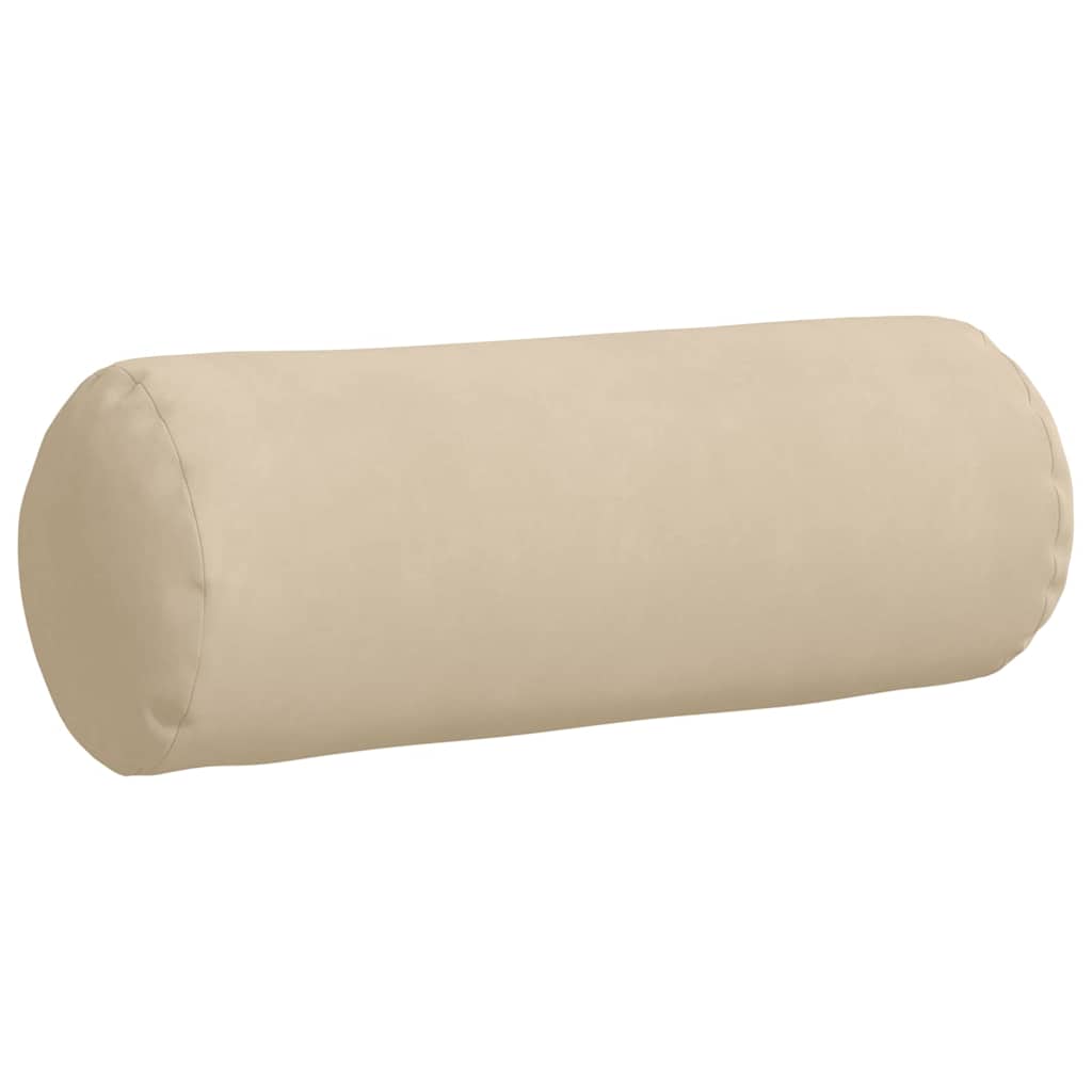 vidaXL Poduszki Wałkowe 2 pcs Kremowy Ø 25 x 70 cm