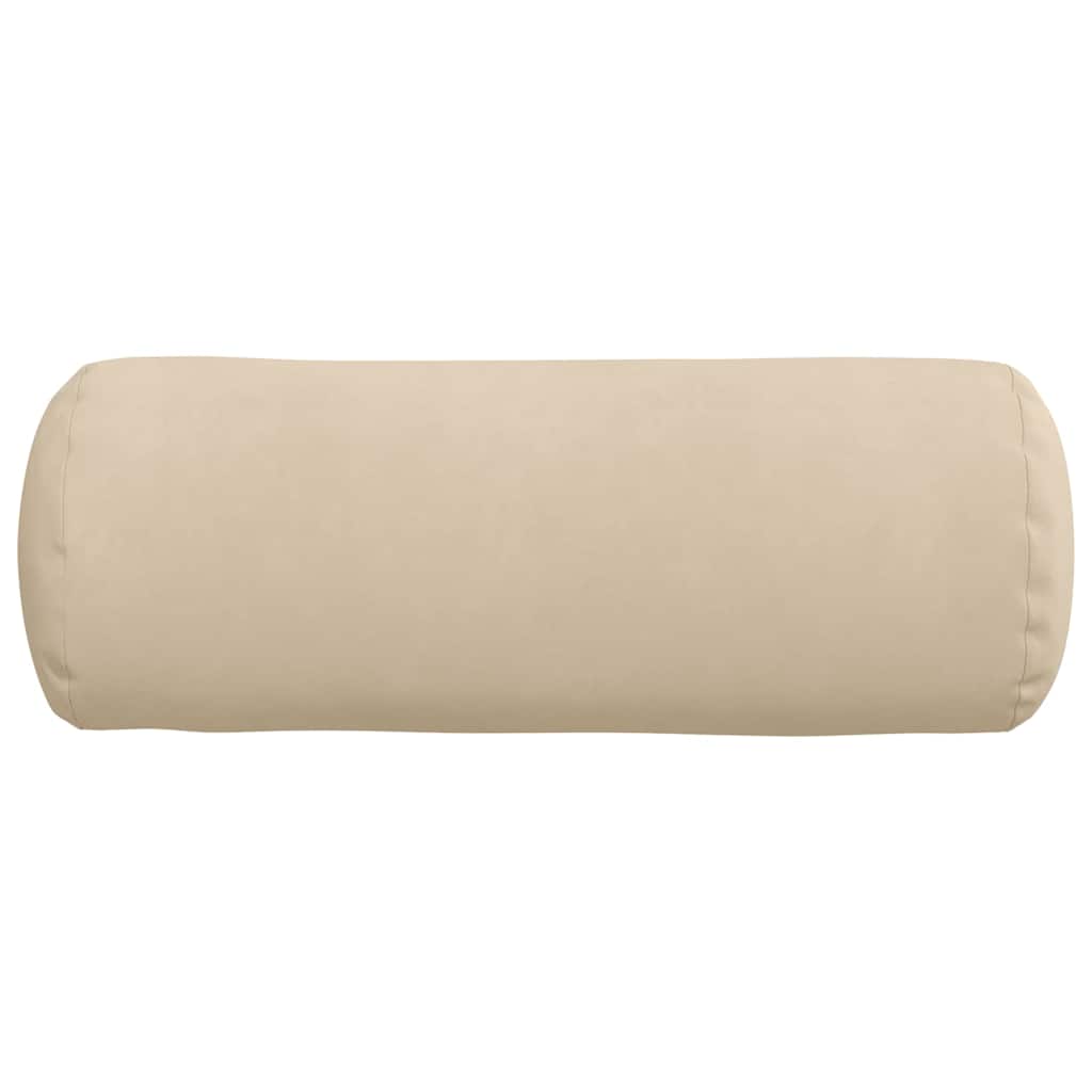 vidaXL Poduszki Wałkowe 2 pcs Kremowy Ø 25 x 70 cm