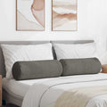 vidaXL Poduszki Wałkowe 2 pcs Jasnoszary Ø 25 x 70 cm