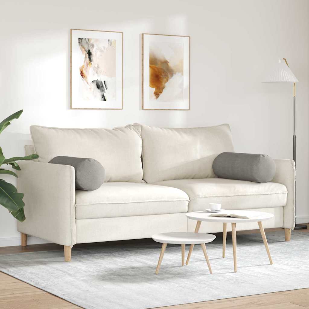vidaXL Poduszki Wałkowe 2 pcs Jasnoszary Ø 25 x 70 cm