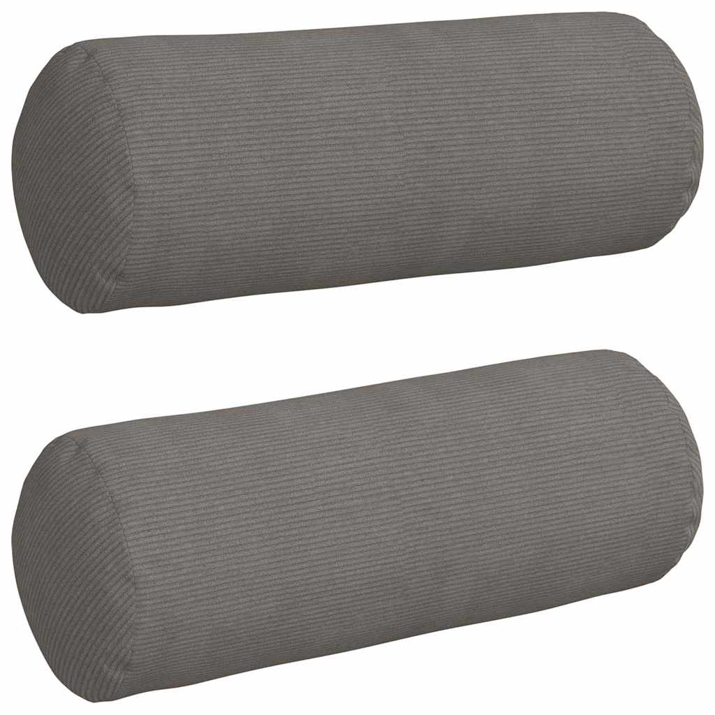 vidaXL Poduszki Wałkowe 2 pcs Jasnoszary Ø 25 x 70 cm