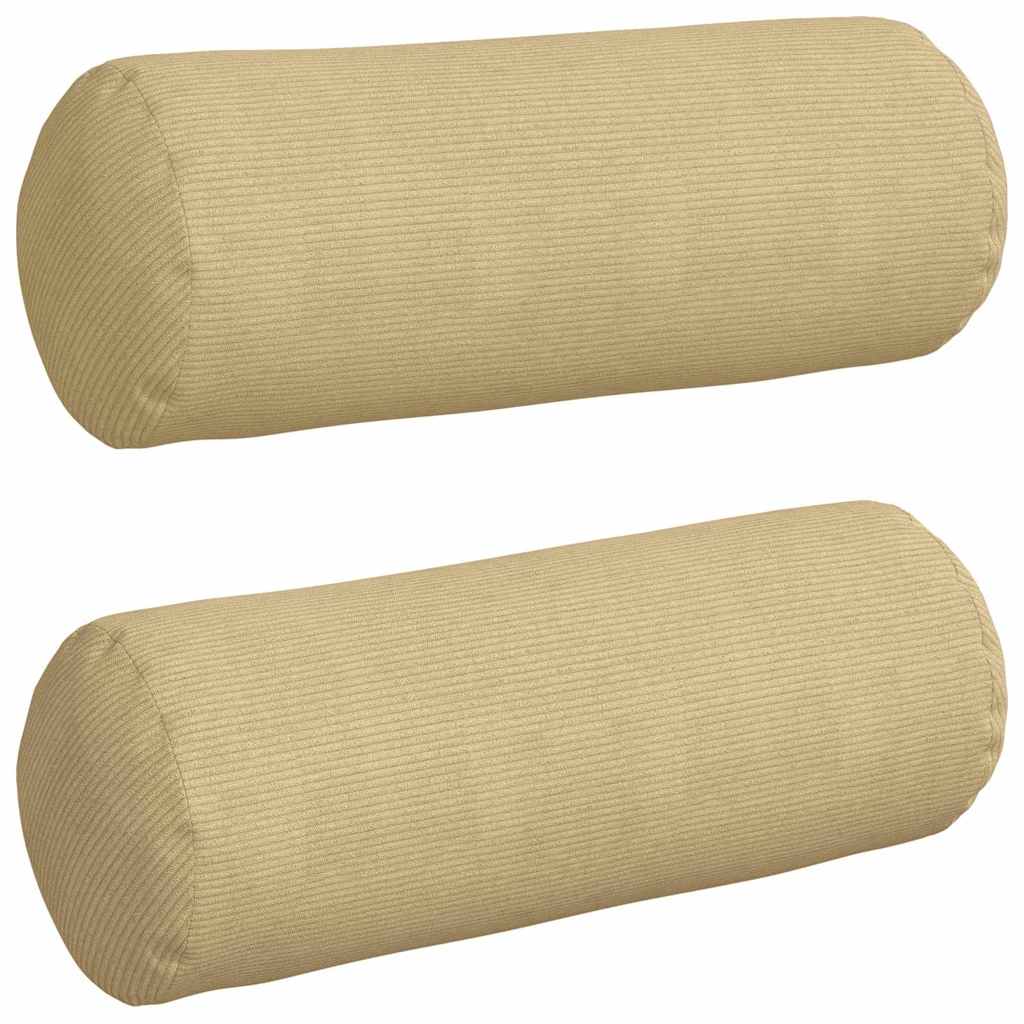 vidaXL Poduszki Wałkowe 2 pcs Szary zielony Ø 25 x 70 cm