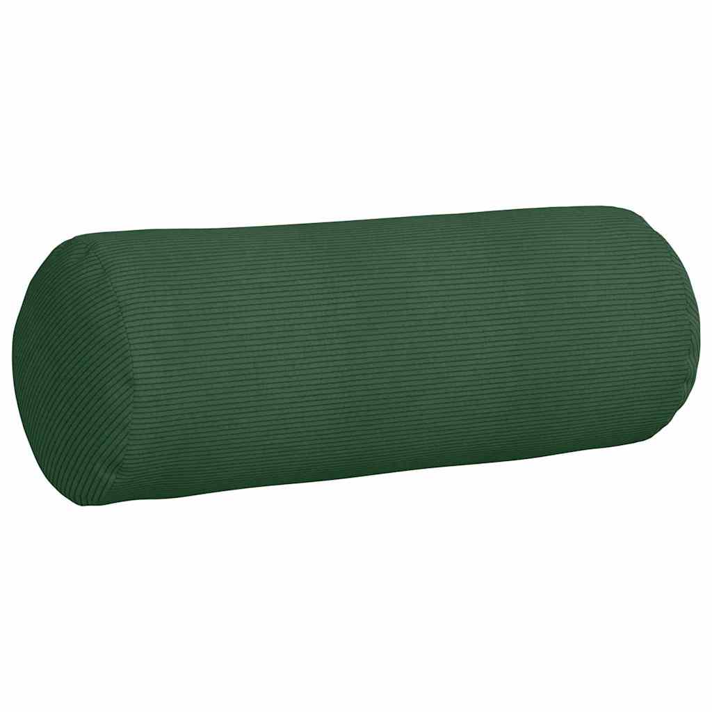 vidaXL Poduszki Wałkowe 2 pcs Ciemna zieleń Ø 25 x 70 cm